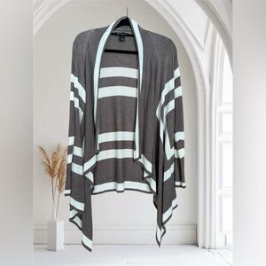NWOT INC Striped Open Front Cardigan Sweater